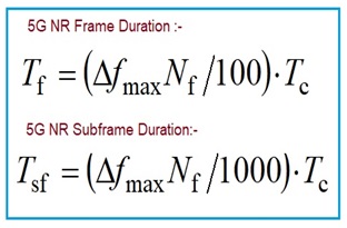 5G NR帧长和子帧长