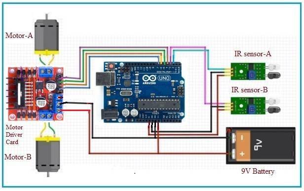 线使用Arduino追随者的机器人