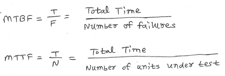 MTBF公式为MTBF计算器，MTTF公式为MTTF计算器