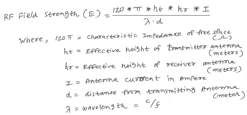 射频场强计算方程
