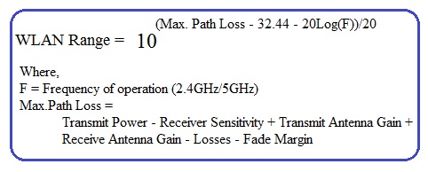 WLAN范围公式或方程式