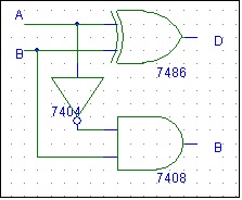 一半substractor示意图